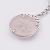 Natural Rose Quartz Keychain KEYC-P041-C012-4