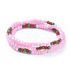 Three Loops Stretch Wrap Bracelets BJEW-JB05018-05-1