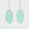 Silver Color Plated Brass Glass Pendants GLAA-J047-06S-2