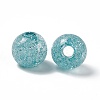 Transparent Crackle Acrylic Bead X-OACR-H019-02-3