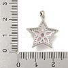 Star Rack Plating Brass Cubic Zirconia Pendants KK-M291-10P-3