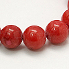 Natural Mashan Jade Round Beads Strands G-D263-6mm-XS04-1