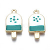 Rack Plating Alloy Enamel Pendants PALLOY-N172-034B-2