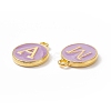 Golden Plated Alloy Enamel Charms ENAM-S118-10-M-2