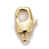 Brass Lobster Claw Clasps X-KK-M229-70G-1