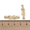 Brass Fold Over Clasps KK-G497-28G-3