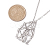 Crystal Stone Cage Pendant Necklaces NJEW-JN04757-03-3