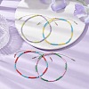 4Pcs 4 Colors Adjustable Glass Seed Beads Braided Bracelet Sets BJEW-JB10803-2