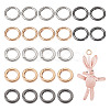 Beadthoven 24Pcs 6 Styles Zinc Alloy Spring Gate Rings FIND-BT0001-25-12