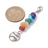 Synthetic & Natural Mixed Gemstone Pendant Decorations HJEW-JM01790-4