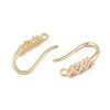 Brass Micro Pave Cubic Zirconia Earring Hooks KK-U008-11G-2