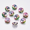 Faceted Glass Rhinestone Charms RGLA-F049-8mm-001VO-1