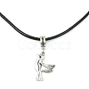 Alloy Bird Pendant Necklaces NJEW-JN04558-01-1