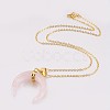 Natural & Synthetic Mixed Stone Pendant Necklaces NJEW-JN02140-2