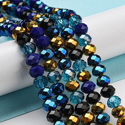 Glass Beads Strands EGLA-A034-M8mm-36-1