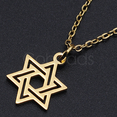 201 Stainless Steel Pendant Necklaces NJEW-S105-JN595-40-2-1