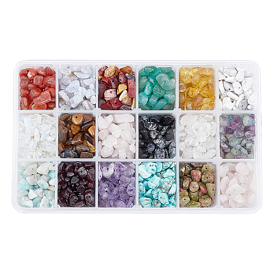 ARRICRAFT Natural & Synthetic Mixed Gemstone Chip Beads G-AR0001-19-1