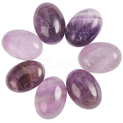 Natural Amethyst Flat Back Cabochons PH-G-G741-13x18mm-1