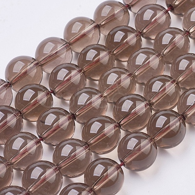 Natural Smoky Quartz Beads Strands G-C076-8mm-4-1