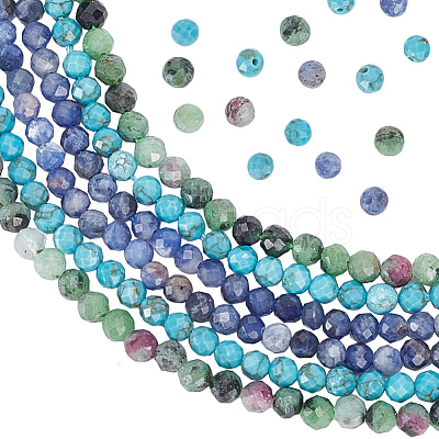 ARRICRAFT 3 Strands 3 Style Mixed Gemstone Beads Strands G-AR0005-50-1