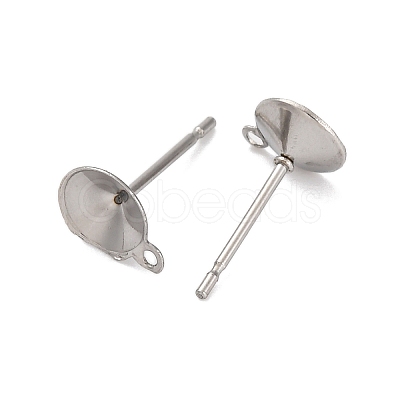 Anti-Tarnish 304 Stainless Steel Stud Earring Findings STAS-S151-01P-G-1