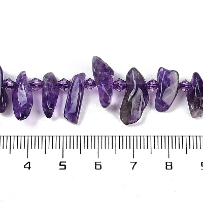 Natural Amethyst Nuggets Beads Strands G-B125-B01-01-1