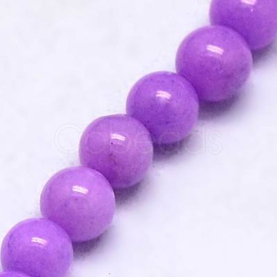 Natural Mashan Jade Round Beads Strands G-D263-6mm-XS24-1