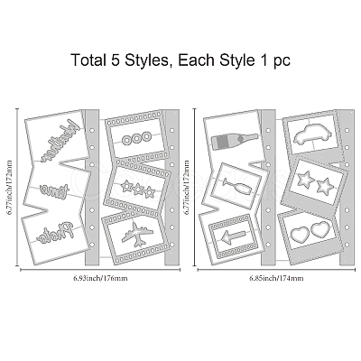 Carbon Steel Cutting Dies Stencils DIY-WH0309-1069-1