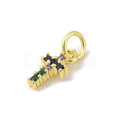 Brass Micro Pave Cubic Zirconia Charms KK-M283-20H-02-1