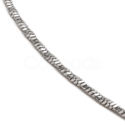 Non-Tarnish 10Pcs 304 Stainless Steel Diamond Cut Snake Chain Necklaces Set NJEW-K254-03P-1