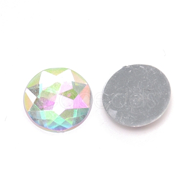 Acrylic Faceted Cabochons OACR-WH0025-16-1