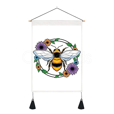 Bees Pattern Polyester Wall Hanging Tapestry PW-WG0A325-12-1