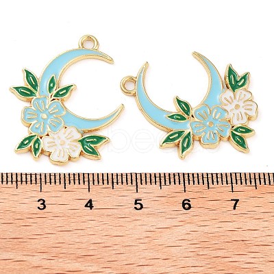 Rack Plating Alloy Enamel Pendants FIND-Q099-04C-02-1