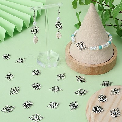 SUNNYCLUE 90Pcs 3 Styles Tibetan Style Alloy Connector Charms FIND-SC0007-88-1