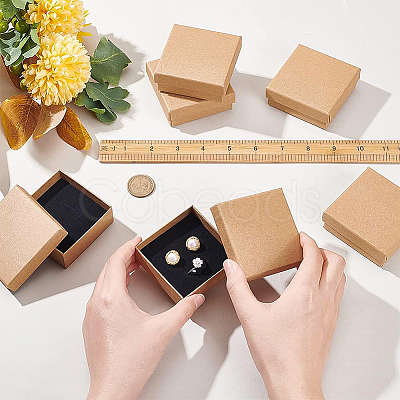 Kraft Paper Cardboard Jewelry Set Boxes CBOX-BC0001-10-1