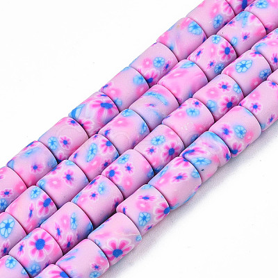 Handmade Polymer Clay Bead Strands X-CLAY-T020-10D-1