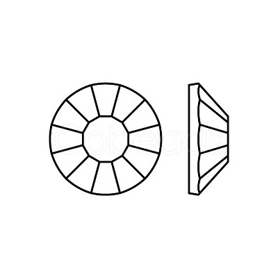Preciosa&reg Crystal Hotfix Flatback Stones Y-PRC-HSS16-50020-200-1