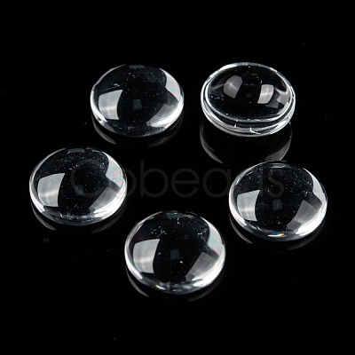 Transparent Glass Cabochons GGLA-R026-14mm-1