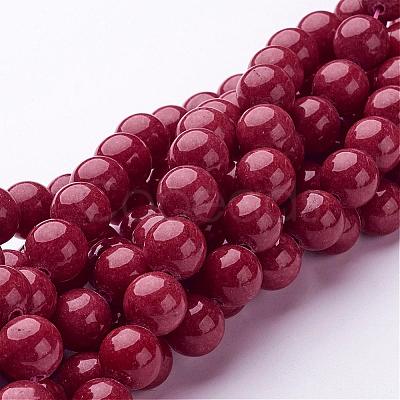 Natural Mashan Jade Round Beads Strands G-D263-10mm-XS04-1