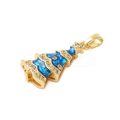 Brass Micro Pave Cubic Zirconia Pendants KK-K385-127G-1