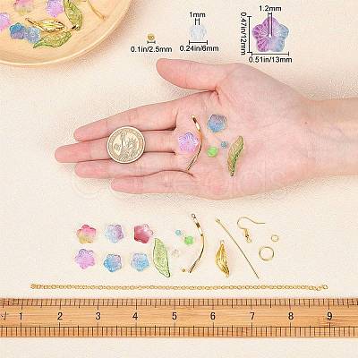 SUNNYCLUE DIY Flower Dangle Earring Making Kits DIY-SC0001-37-1