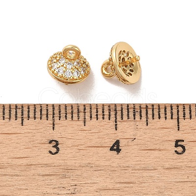 Brass Micro Pave Cubic Zirconia Pendant Bails KK-E098-05G-1