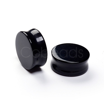 Natural Black Onyx Ear Flesh Tunnel G-F677-06-1