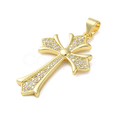 Brass Micro Micro Pave Clear Cubic Zirconia Pendants KK-A212-01H-G-1