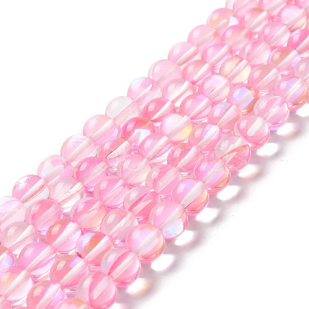 Synthetic Moonstone Beads Strands G-E573-02C-15-1