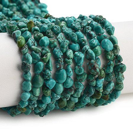 Natural HuBei Turquoise Beads Strands G-B089-B01-01-1