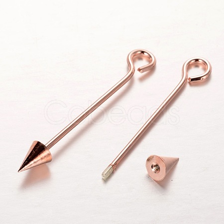 Brass Split Eye Pin X-KK-O089-08RG-1