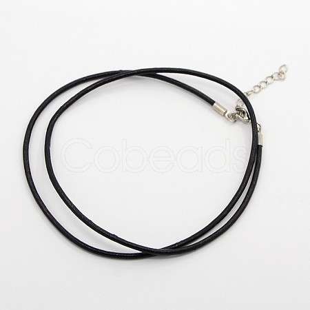 Leather Cord Necklace Making MAK-F002-01-1