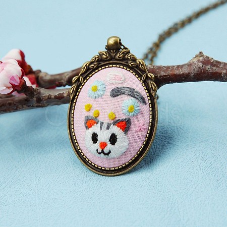 Cute Cat Handmade Pendant Necklace PW-WG88968-03-1