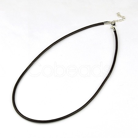 Leather Cord Necklace Making NJEW-A280-L420mm-01-1